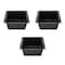 American Built Pro Utility Storage Tote, 13 in L x 13 in W x 7 in H, Black, Styrene, 3 PK 1313 P3 - alternate 1